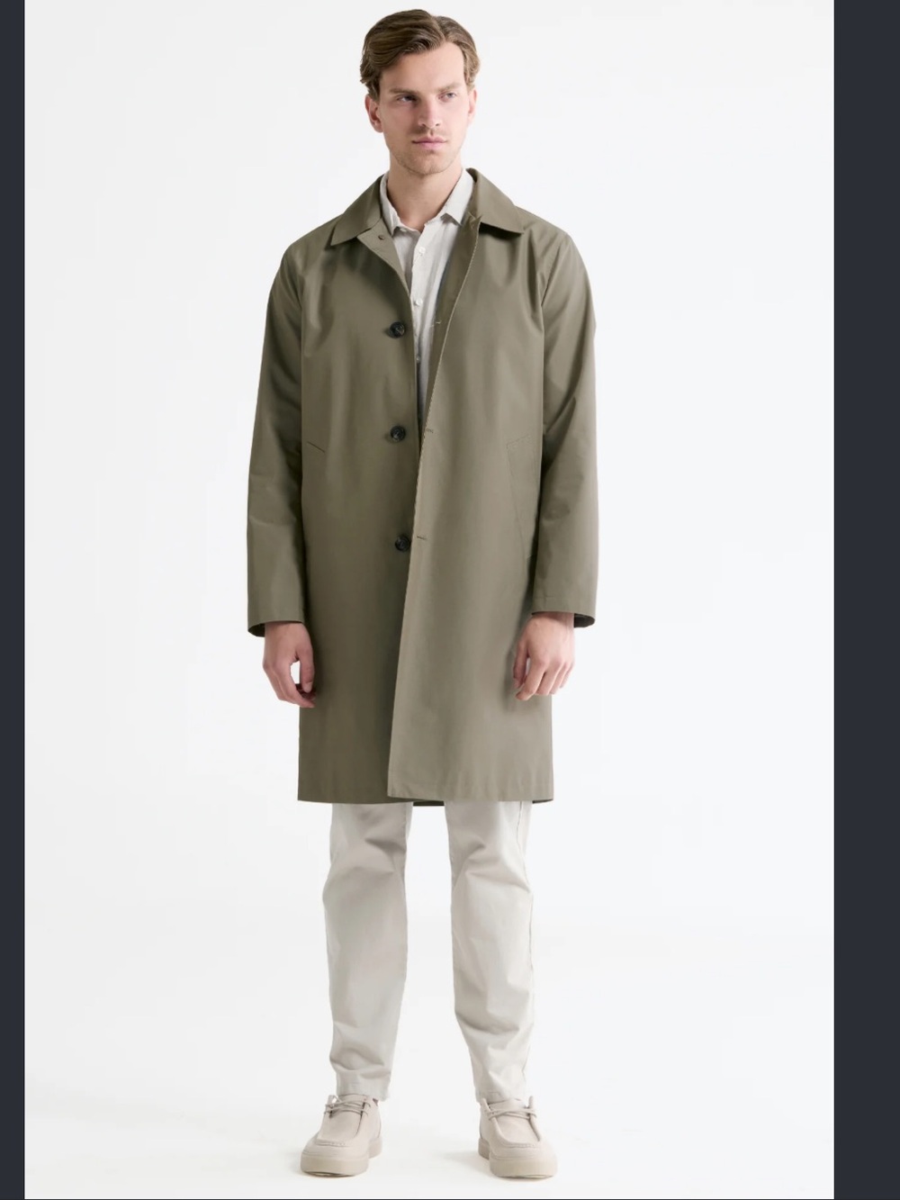 London Fog Trench Coat Olive Green Raincoat Womens Small